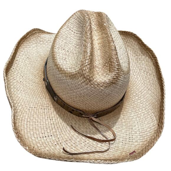 Bullhide Star Central Straw Cowboy Hat Size Large - Picture 7 of 12